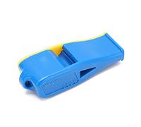 Chrees Sifflet D'arbitre Professionnel, en Résine ABS Résistante aux Températures Extrêmes (Chaud et Froid), avec Support en Nylon Réglable, pour Le Basketball, Le Football, Le Vo (Bleu Jaune)