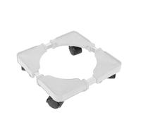 Chrees Support Roulant pour Plantes, Base à roulettes Universelle Réglable pour Pots de Fleurs et Bouteilles de Gaz, avec Construction en Plastique Robuste, pour Utilisation Intérieure et (Blanche)