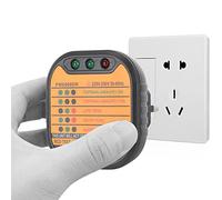 Chrees Testeur de Prise Testeur de Sortie Secteur avec 3 Indicateurs Faciles à Lire pour une Détection de Câblage Rapide et Précise Test RCD Mini Conception Portable