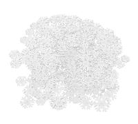 Chrees Tranches de Bois de Flocon de Neige, 200 Pièces, 20cm 25cm 30cm 35cm, Ornements de Noël Blancs pour Décoration Artisanale DIY
