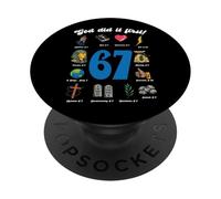 Chrétien 67 Mème Dieu l'a Fait en Premier Bible Ecriture Foi PopSockets PopGrip Adhésif