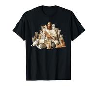 Chrétien Amoureux de Jésus et Chats T-Shirt