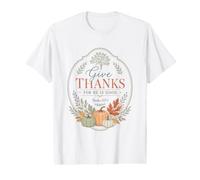 Chrétien Automne Thanksgiving Psaume 107 1 Gratitude T-Shirt Graphique avec Valeur