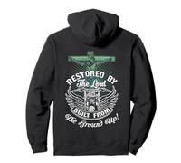 Chrétien Biker Moto Jésus Christ Restored Lord God Sweat à Capuche