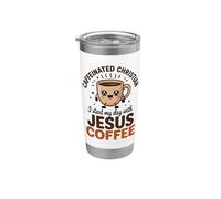 Chrétien Caféiné, Je Commence Ma Journée Avec Jésus Et Du Gobelet isotherme en acier inoxydable double paroi