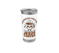 Chrétien Caféiné, Je Commence Ma Journée Avec Jésus Et Du Gobelet isotherme en acier inoxydable double paroi