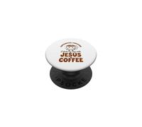 Chrétien Caféiné, Je Commence Ma Journée avec Jésus Et du PopSockets PopGrip Adhésif