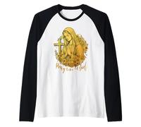 Chrétien Catholique Femmes Jésus Prier comme Une Fille Manche Raglan