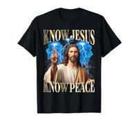 Chrétien Connaître Jésus Savoir Paix Religion Dieu Bootleg Jésus T-Shirt
