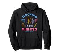 Chrétien Enseignant Enseignement Ministère Fleur Jésus Sweat à Capuche
