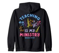Chrétien Enseignant Enseignement Ministère Fleur Jésus Sweat à Capuche