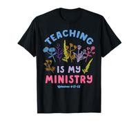 Chrétien Enseignant Enseignement Ministère Fleur Jésus T-Shirt