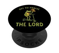 Chrétien Grenouille Mème Off pour Louer Le Seigneur Dieu PopSockets PopGrip Adhésif
