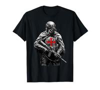 Chrétien Hommes Tactique Foi Templier Moderne Chevalier T-Shirt