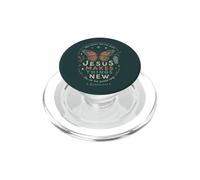 Chrétien Jésus Butterfly Makes Things New Bible Verse PopSockets PopGrip pour MagSafe
