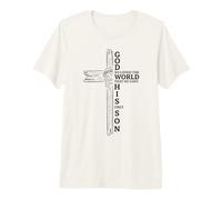 Chrétien Jésus Croix Dieu si aimé Le Monde T-Shirt Haut de Gamme