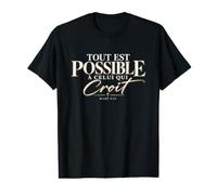 Chrétien Marc 9:23 Tout Est Possible à Celui Qui Croit T-Shirt Graphique avec Valeur