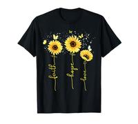 Chrétien pour Femme Tournesol Foi Espoir Amour T-Shirt