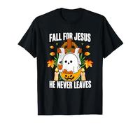 Chrétien Religieux d'automne pour Jésus qu'il ne quitte jamais T-Shirt