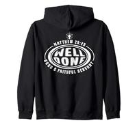 Chrétien Serviteur Fidèle Bien Fait Verset Biblique Retro Sweat à Capuche