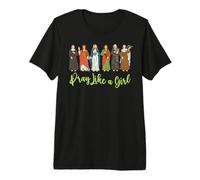 Chrétienne Catholique Femmes Jésus Prier Religieuse Fille T-Shirt Haut de Gamme