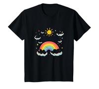 Chrétiens de l'enfant de Dieu pour Enfants Rainbow Sunshine Clouds T-Shirt, Enfant, Noir, 6 Ans