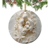 Chrétiens pour sapin de Noël, catholiques | Noël catholique imprimé en - Noël de décoration d'arbre de Noël de 4 pouces pour intérieur de voiture, fenêtre