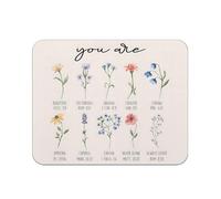 Chrétienté Florale, Verset Biblique Inspirant Mouse Pad Douce Tapis Souris Durable Tapis De Souris pour Pc Ordinateur Études 25X30Cm