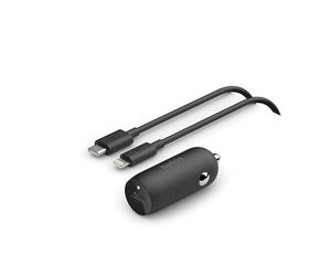 CHRG30W USBC cbl C-LTG 1M noir VOITURE