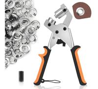 CHRI Pince à Oeillets Ø 10mm Pinces à œillets avec 520 Pièces Oeillets pour Tissus Bâche Cuir Rideau PVC