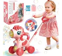 Chridark Jouet pour 3-8 ans : tondeuse à bulles de savon en forme de licornes pour filles et garçons - Machine à bulles de savon pour jardin extérieur et tondeuse pour enfants