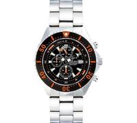 Chris Benz Montre Femme, Homme, Mixte CB-C300-O-MB Chronographe, Montre de plongéeOrange, Noir