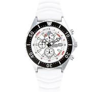 Chris Benz Montre Femme, Homme, Mixte CB-C300-W-KBW Chronographe, Montre de plongéeBlanc
