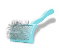 Chris Christensen Big G Brosse à démêler pour chiens (dorés, labradoodles, caniches) - Style démêlant en peluche - Gain de temps et d'énergie - Bleu sarcelle - Taille M