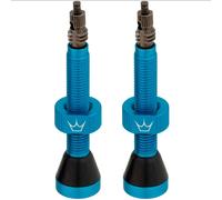 Chris King Peaty´s Tubeless Valves Bleu 80 mm