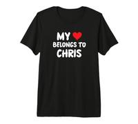 Chris - Mon cœur Appartient à Chris - l'amour T-Shirt Haut de Gamme