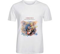 Chris Rea Dancing with Strangers Tour Men T-Shirt White Unisex Tops Casual Tee L