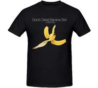 Chris Rea Gods Great Banana Skin Graphic T Shirts for Men Crew Neck Black XL