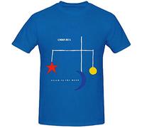 Chris Rea Wired to The Moon Rock Mens Crew Neck Custom Shirts Blue(Small)