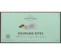 Chrisanthidis Delights Bouchées de Sablés Grecs Kourabie aux Amandes & Mastiha de Chios, Paquet de 2 × 270g (540g) - Recette Traditionnelle Grecque à la Mastiha AOP