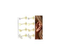 Chriscoco Tragus Or/Argent Acier Chirurgical Piercing Helix Labret Medusa Pour Oreille Nez Cartilage 16G/18G/20G - 6/7/8MM