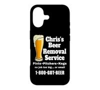 Chris's Beer Removal Service drôle pour Boire de la bière Coque pour iPhone 17