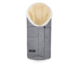 CHRIST Chancelière Tula Vario en Peau de Mouton pour Poussette de Werner Baby - Fourrure Douillette e médicale, Peut être utilisée comme Couverture de Jeu, en Beige, Gris, Bleu, Noir, Rouge, Brun