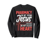 Christ chrétien Pharmacien Jésus Pharmacie Technicien Sweatshirt