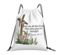 Christ Christianisme Jésus Sac À Dos À Cordon Unisexe Sac A Dos Cordon Étanche Natation Sac Cordon De Sport pour Basket-Ball Vacances Yoga 39X46Cm