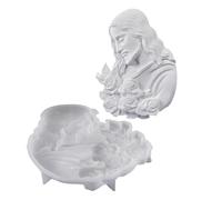 Christ en silicone souple pour travaux manuels et savons - Décoration personnalisée - Passe au four et au micro-ondes - Utilisation quotidienne