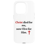 Christ est Mort pour Moi Maintenant Je vis pour Lui Coque pour iPhone 15 Pro