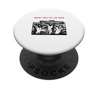 Christ est Mort pour nos péchés (Graphique Jésus en Croix) PopSockets PopGrip Adhésif