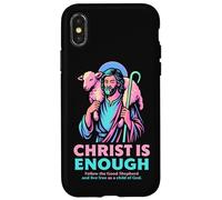 Christ is Enough Christian Good Shepherd Jésus Pastel Moderne Coque pour iPhone X/XS