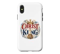 Christ is King Britain UK FIERTÉ Britannique Union Jack Patriots Coque pour iPhone X/XS